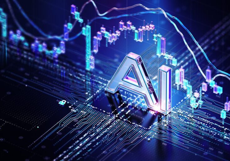 Ai trading concepts. 3D render